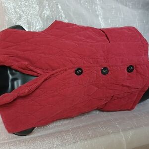 Habitat Burgundy Quilted 3 Button Vest, Size S